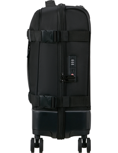 Valise cabine 4 roues 55 cm American Tourister Urban Track Asphalt Black, vue de profil