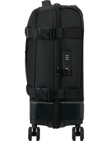 Valise cabine 4 roues 55 cm American Tourister Urban Track Asphalt Black, vue de profil