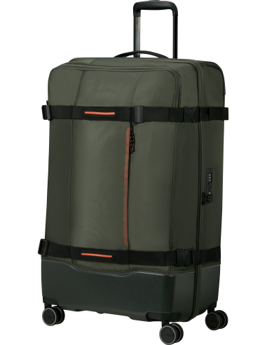 Valise soute 4 roues 79 cm American Tourister Urban Track Dark Khaki, vue de trois quarts