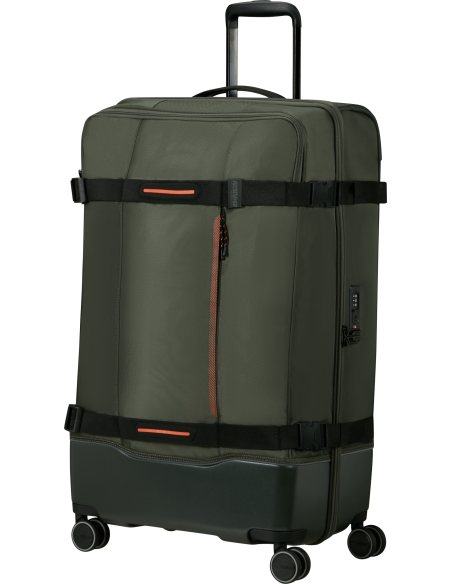 Valise soute 4 roues 79 cm American Tourister Urban Track Dark Khaki, vue de trois quarts