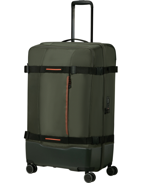 Valise soute 4 roues 79 cm American Tourister Urban Track Dark Khaki, poignée télescopique déployée