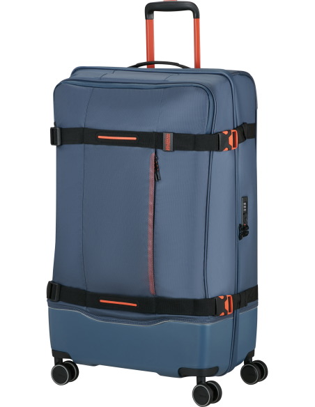Valise soute Coated 79 cm American Tourister Urban Track Navy/Orange, vue de trois quarts