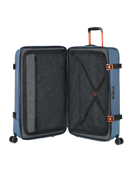 Valise soute Coated 79 cm American Tourister Urban Track Navy/Orange, compartiment ouvert et rangements