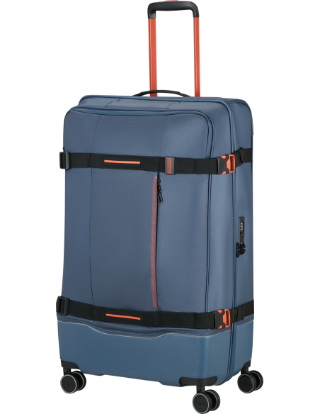 Valise soute Coated 79 cm American Tourister Urban Track Navy/Orange, poignée télescopique déployée
