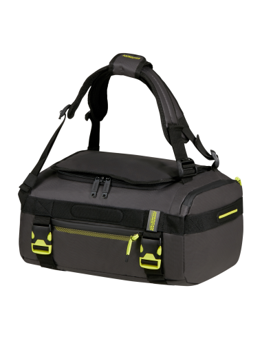 Sac de voyage convertible S 40 cm American Tourister Urban Track Black/Lime, vue de trois quarts