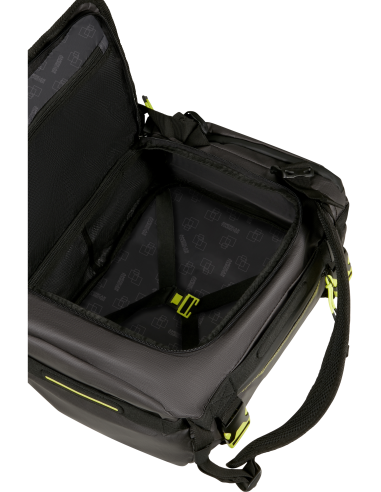 Sac de voyage convertible S 40 cm American Tourister Urban Track Black/Lime, compartiment ouvert et rangements
