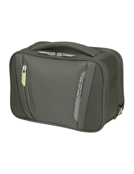 Trousse de toilette extensible 26 cm American Tourister Wanderlite Dark Khaki, vue de trois quarts