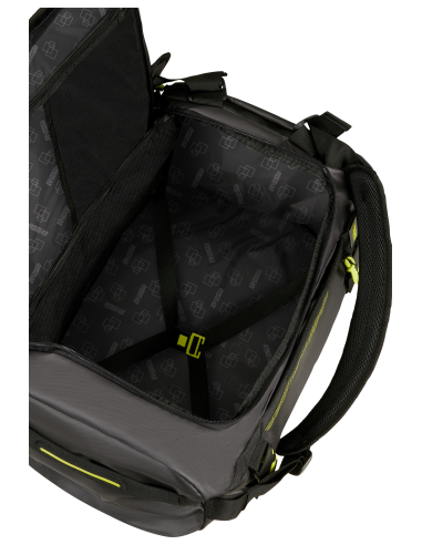 Sac de voyage convertible L 50 cm American Tourister Urban Track Black/Lime, compartiment ouvert et rangements
