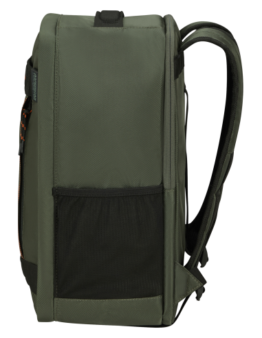 Sac à dos PC 14 pouces American Tourister Urban Track Dark Khaki, vue de profil