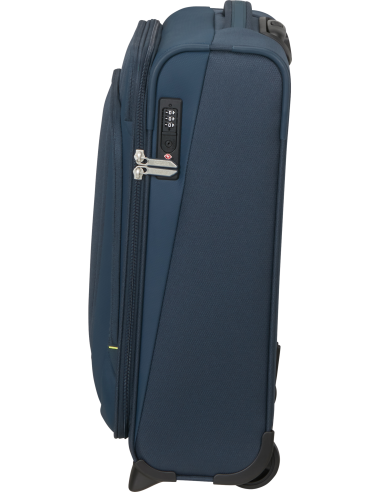 Valise cabine 2 roues 55 cm American Tourister Wanderlite Bleu Marine Foncé, vue de profil