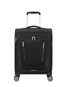 Valise cabine 4 roues 55 cm American Tourister Wanderlite Shadow Black, réf. 158075-0614