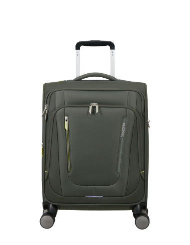 Valise cabine extensible 55 cm American Tourister Wanderlite Dark Khaki, réf. 158076-3457