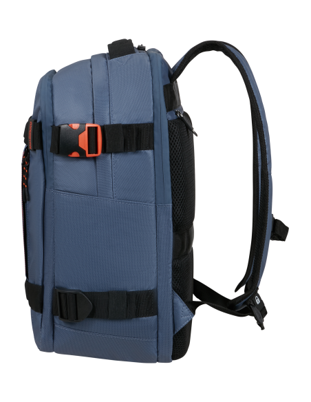 Sac à dos Coated PC 15,6 pouces American Tourister Urban Track Navy/Orange, vue de profil