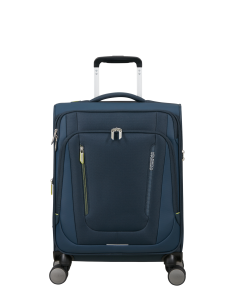 Valise cabine extensible 55 cm American Tourister Wanderlite Bleu Marine Foncé, réf. 158076-1265