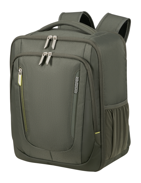 Sac à dos PC 15,6 pouces 40 cm American Tourister Wanderlite Dark Khaki, vue de trois quarts