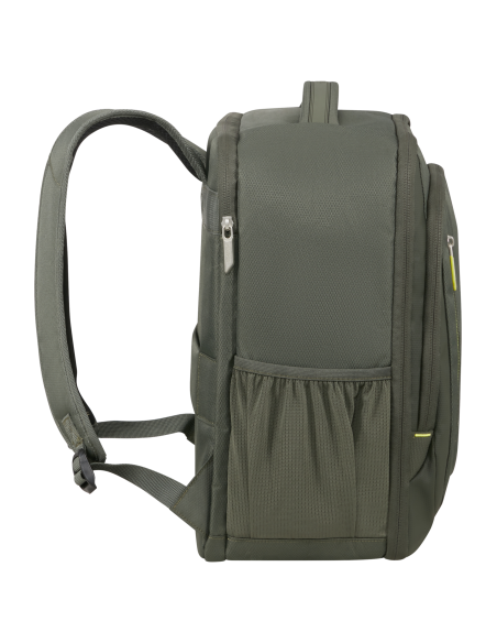 Sac à dos PC 15,6 pouces 40 cm American Tourister Wanderlite Dark Khaki, vue de profil