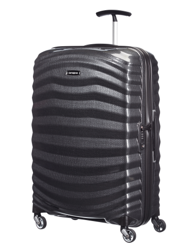 Samsonite Lite-Shock 69 cm Noir, vue de trois quarts