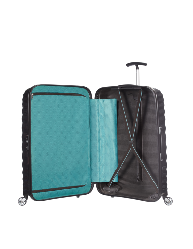 Samsonite Lite-Shock 69 cm Noir, intérieur ouvert et compartiments