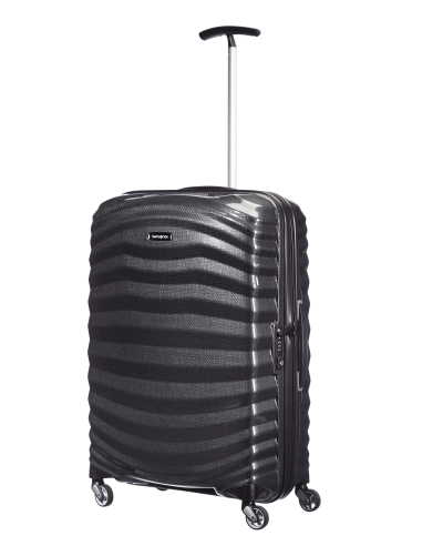 Samsonite Lite-Shock 69 cm Noir, poignée télescopique entièrement déployée