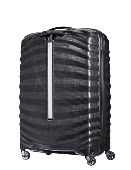 Samsonite Lite-Shock 75 cm Noir, vue arrière de trois quarts