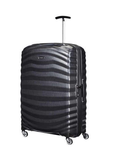 Samsonite Lite-Shock 81 cm Noir, poignée télescopique entièrement déployée
