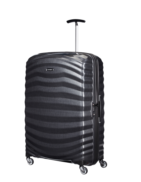 Samsonite Lite-Shock 81 cm Noir, poignée télescopique entièrement déployée