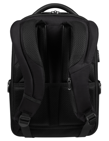 Sac à dos 14.1 pouces Samsonite Pro-DLX 6 Noir, vue arrière et bretelles