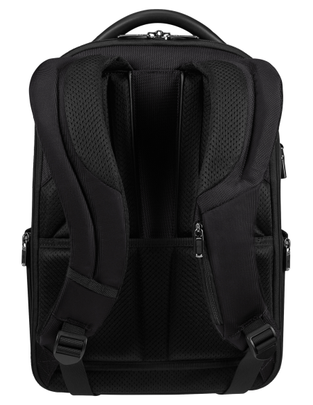 Sac à dos 14.1 pouces Samsonite Pro-DLX 6 Noir, vue arrière et bretelles