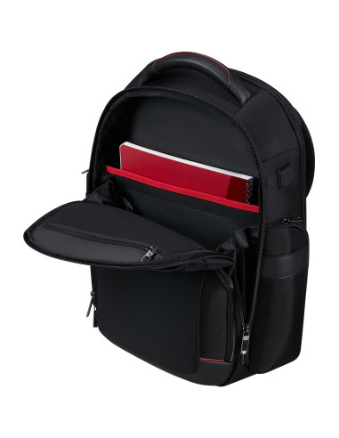 Sac à dos Slim 15.6 pouces Samsonite Pro-DLX 6 Noir, rangement frontal ouvert
