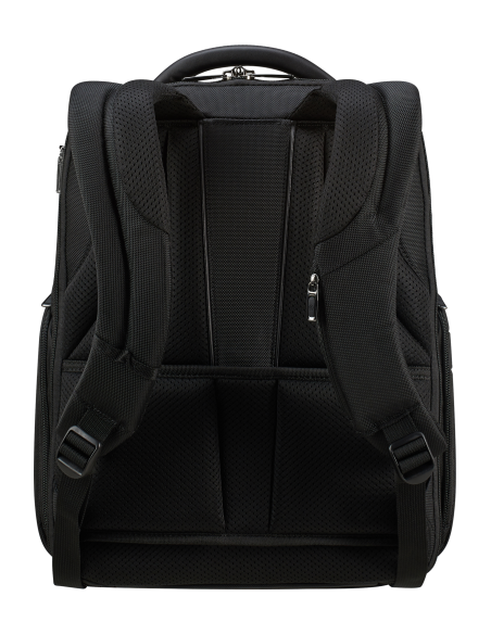 Sac à dos Slim 15.6 pouces Samsonite Pro-DLX 6 Noir, vue arrière et bretelles