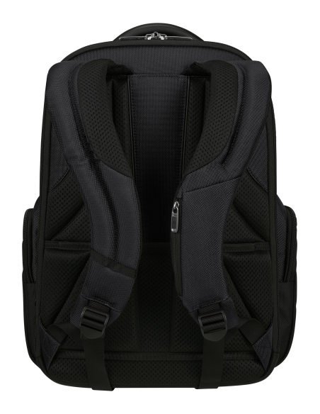Sac à dos extensible 15.6 pouces Samsonite Pro-DLX 6 Noir, vue arrière et bretelles