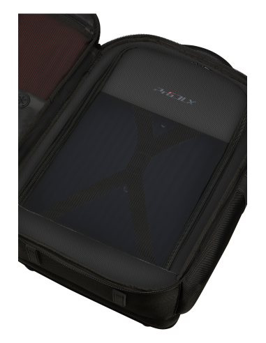 Sac à dos sous-siège 15.6 pouces Samsonite Pro-DLX 6 Noir, compartiment vêtements ouvert