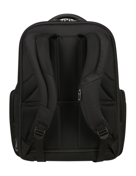 Sac à dos extensible 17.3 pouces Samsonite Pro-DLX 6 Noir, vue arrière et bretelles