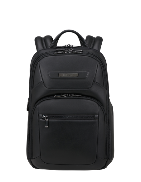 Sac à dos en cuir 14.1 pouces Samsonite Pro-DLX Leather Noir, réf. 158685-1041