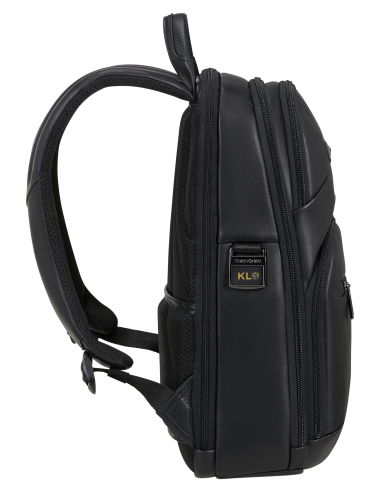 Sac à dos en cuir 14.1 pouces Samsonite Pro-DLX Leather Noir, vue de profil