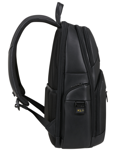 Sac à dos en cuir 15.6 pouces Samsonite Pro-DLX Leather Noir, vue de profil