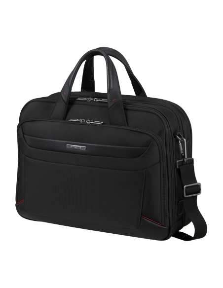 Sacoche extensible 15.6 pouces Samsonite Pro-DLX 6 Noir, vue de trois quarts