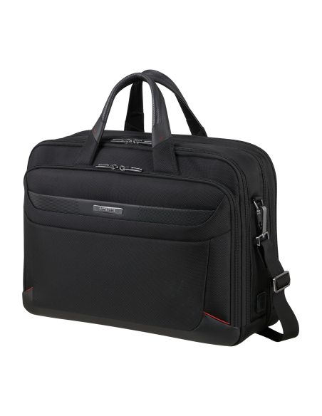 Sacoche extensible 17.3 pouces Samsonite Pro-DLX 6 Noir, vue de trois quarts