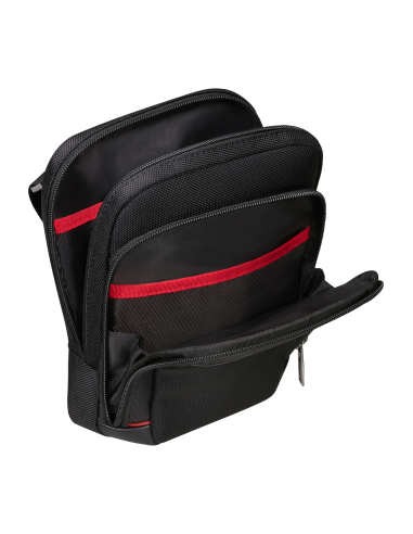 Sac porté croisé S Samsonite Pro-DLX 6 Noir, rangements intérieurs ouverts