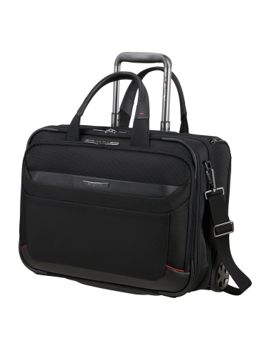 Bureau mobile 2 roues 15.6 pouces Samsonite Pro-DLX 6 Noir, vue de trois quarts