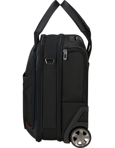 Bureau mobile 2 roues 15.6 pouces Samsonite Pro-DLX 6 Noir, vue de profil