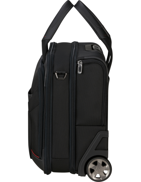 Bureau mobile 2 roues 15.6 pouces Samsonite Pro-DLX 6 Noir, vue de profil