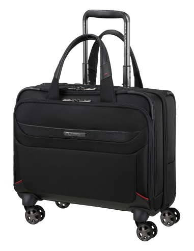 Bureau mobile 4 roues 15.6 pouces Samsonite Pro-DLX 6 Noir, vue de trois quarts