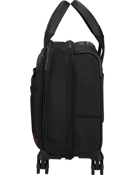 Bureau mobile 4 roues 15.6 pouces Samsonite Pro-DLX 6 Noir, vue de profil