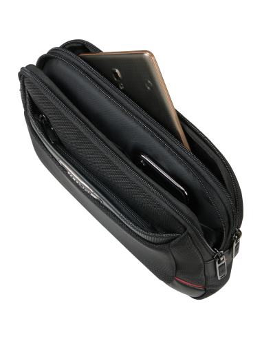 Pochette pour tablette 9.7 pouces Samsonite Pro-DLX 6 Noir, rangements intérieurs ouverts