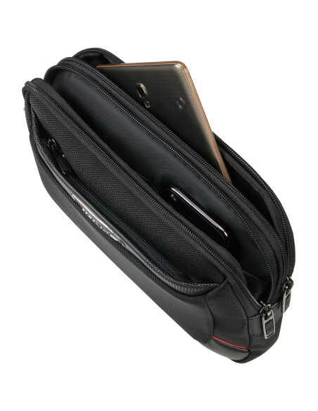 Pochette pour tablette 9.7 pouces Samsonite Pro-DLX 6 Noir, rangements intérieurs ouverts
