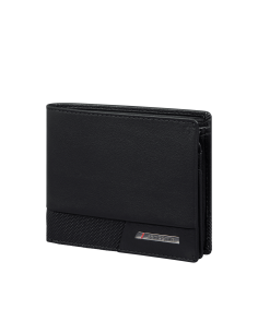 Portefeuille compact en cuir 6 cartes et monnaie Samsonite Pro-DLX 6 SLG Noir, réf. 144539-1041