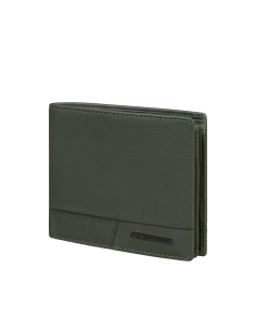 Portefeuille compact en cuir 6 cartes et monnaie Samsonite Pro-DLX 6 SLG Vert, réf. 144539-1388