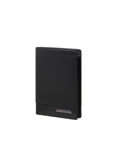 Portefeuille vertical en cuir 6 cartes Samsonite Pro-DLX 6 SLG Noir, réf. 144540-1041