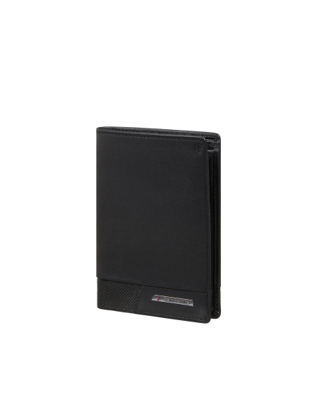 Portefeuille vertical en cuir 6 cartes Samsonite Pro-DLX 6 SLG Noir, réf. 144540-1041